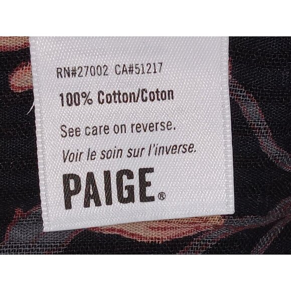 Paige Women's Top Multicolor Cotton Ruffled Vneck Floral Sleeveless Blouse sz S - Picture 5 of 10